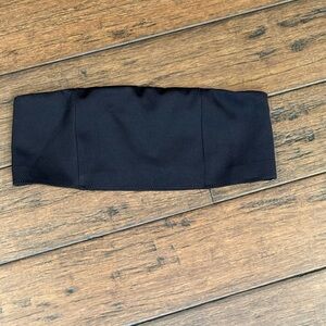 Good American Black Bandeau swim top size 2